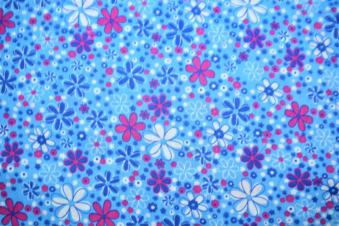 Blue Printed Cotton Fabrics