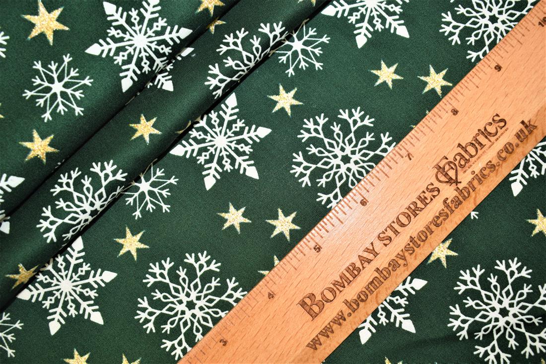 Bottle Printed Christmas Glitter Snowflake Star Cotton