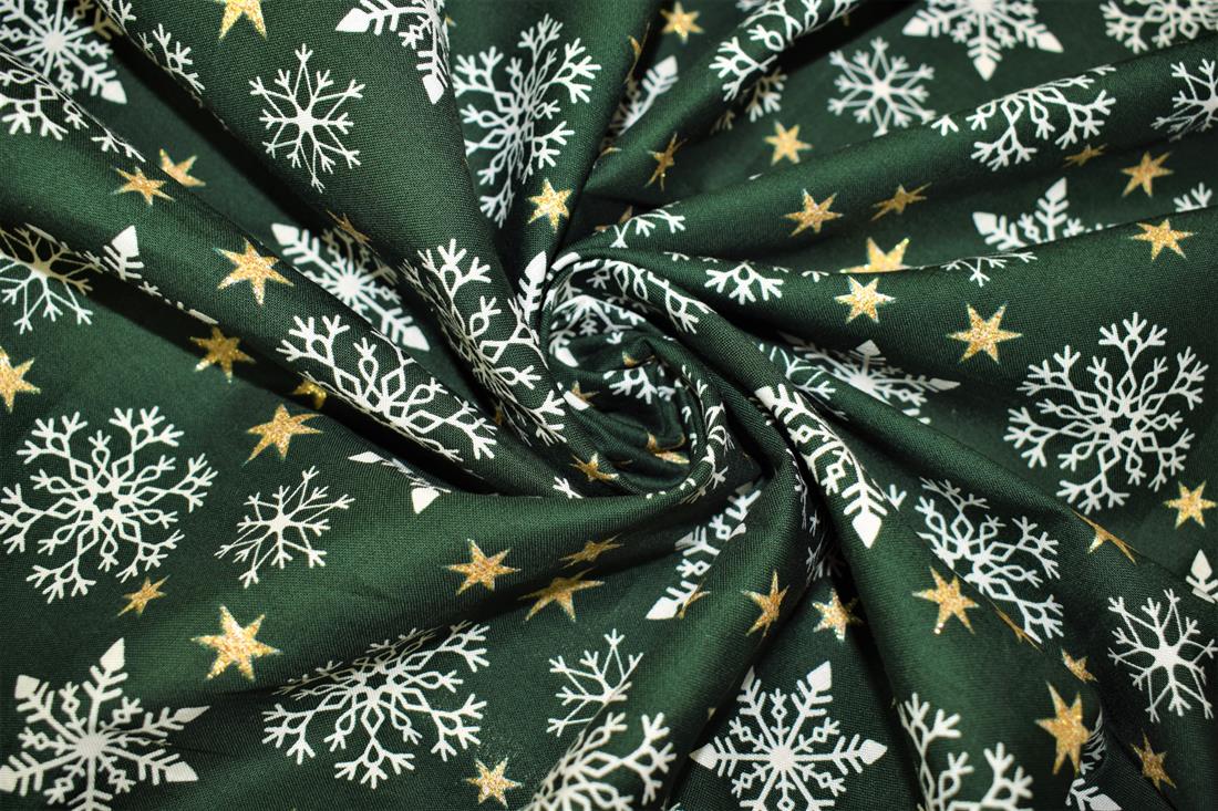 Bottle Printed Christmas Glitter Snowflake Star Cotton
