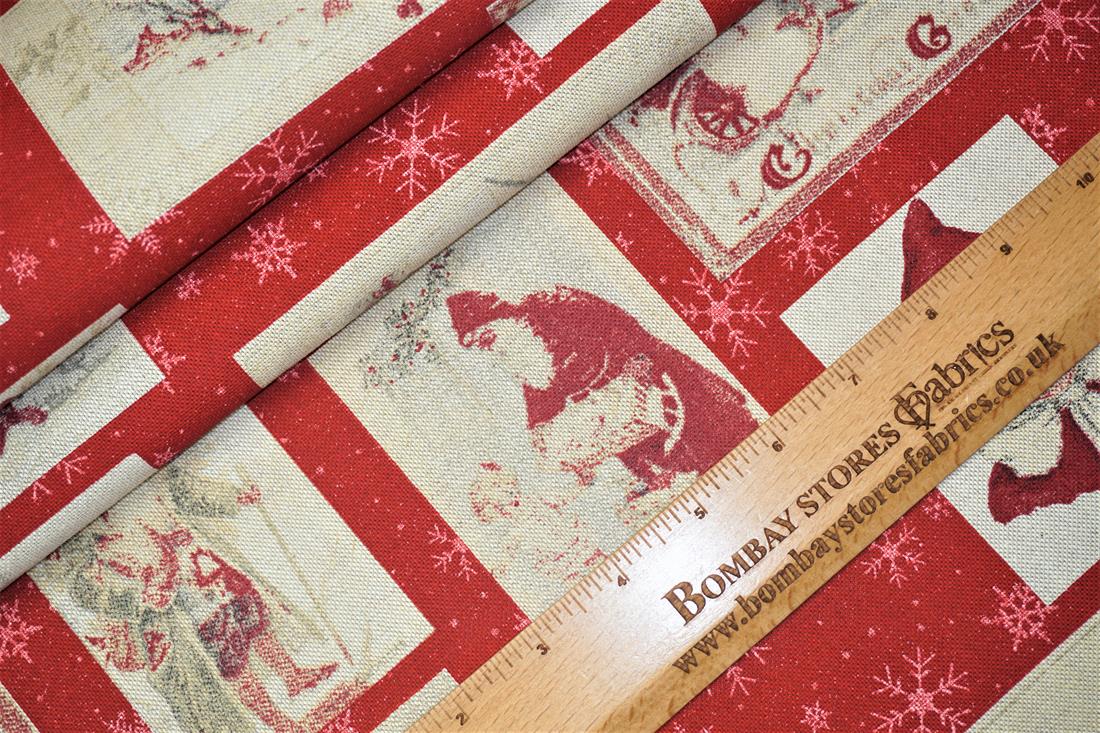 Red Cotton Christmas Canvas