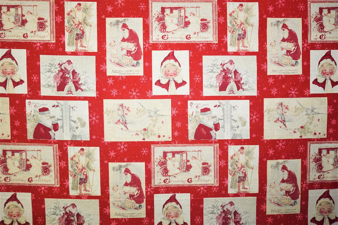 Red Cotton Christmas Canvas