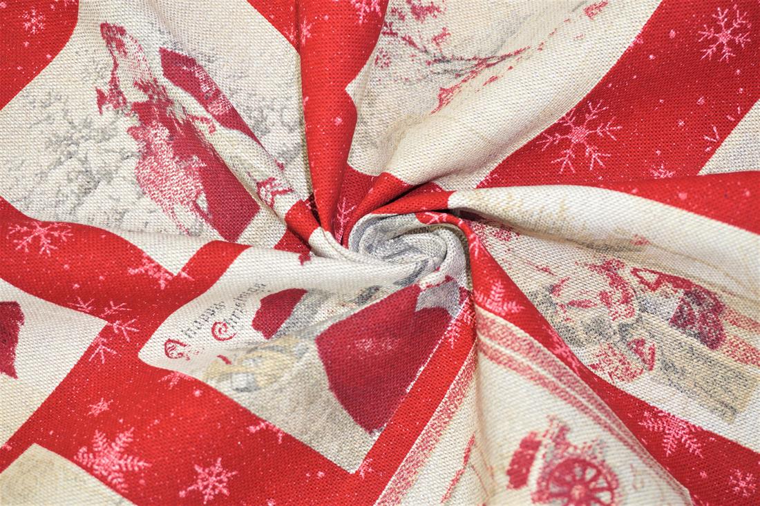 Red Cotton Christmas Canvas