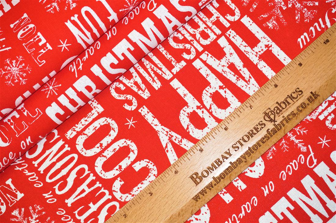 Red Cotton Christmas Canvas