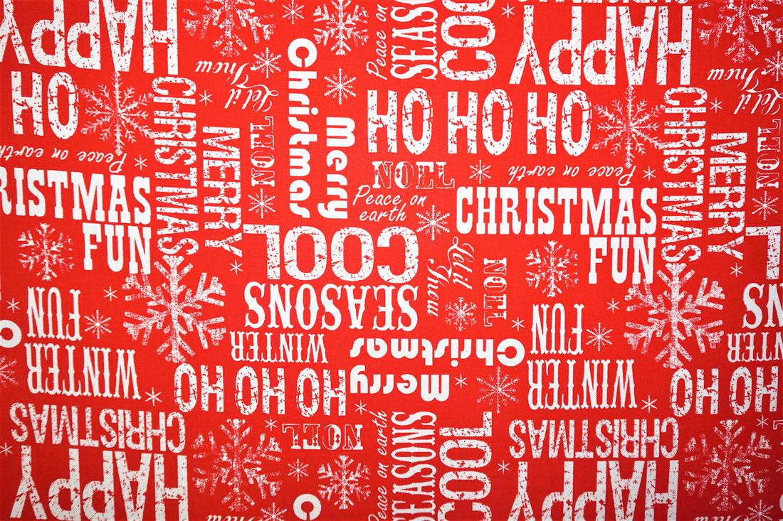 Red Cotton Christmas Canvas