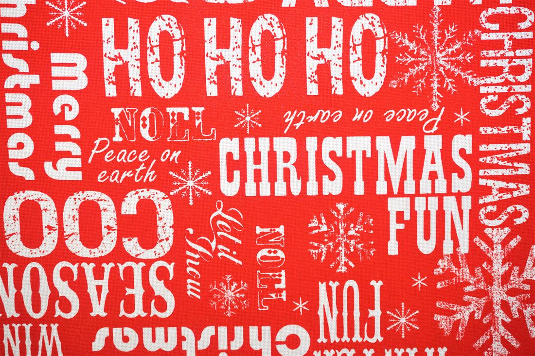 Red Cotton Christmas Canvas