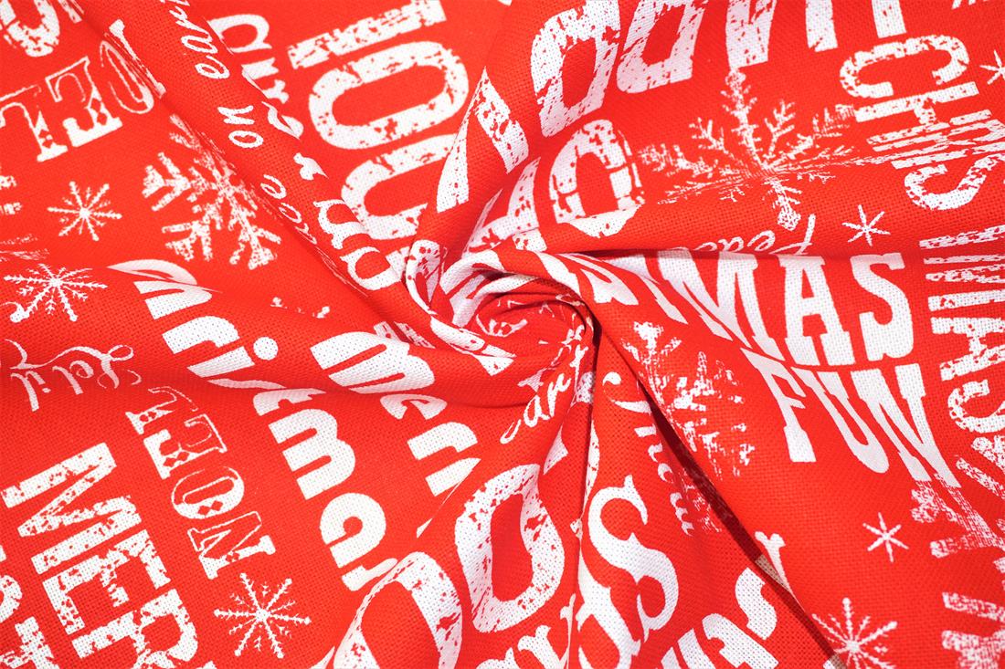 Red Cotton Christmas Canvas