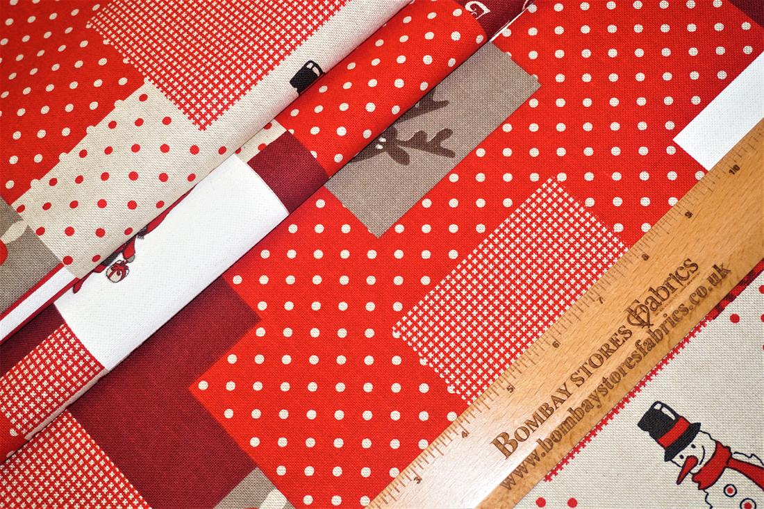 Red Cotton Christmas Canvas