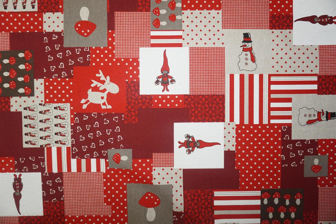 Red Cotton Christmas Canvas