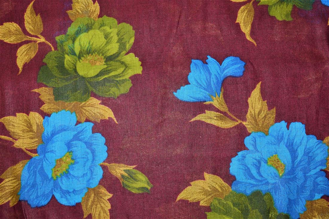 Wine Lawn Printed Cotton Lawns