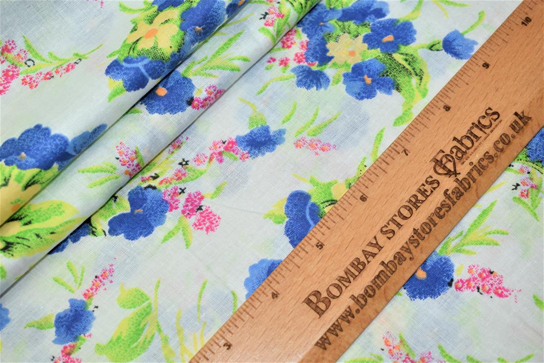 White Lawn Printed Cotton Lawns