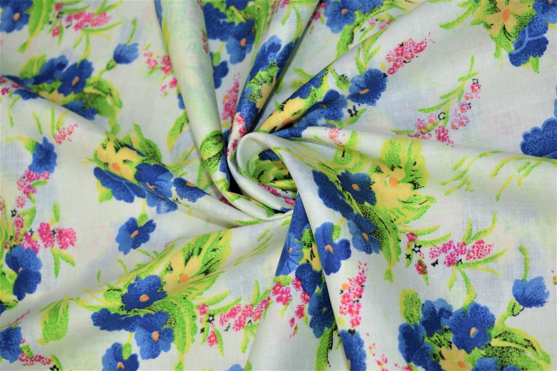 White Lawn Printed Cotton Lawns