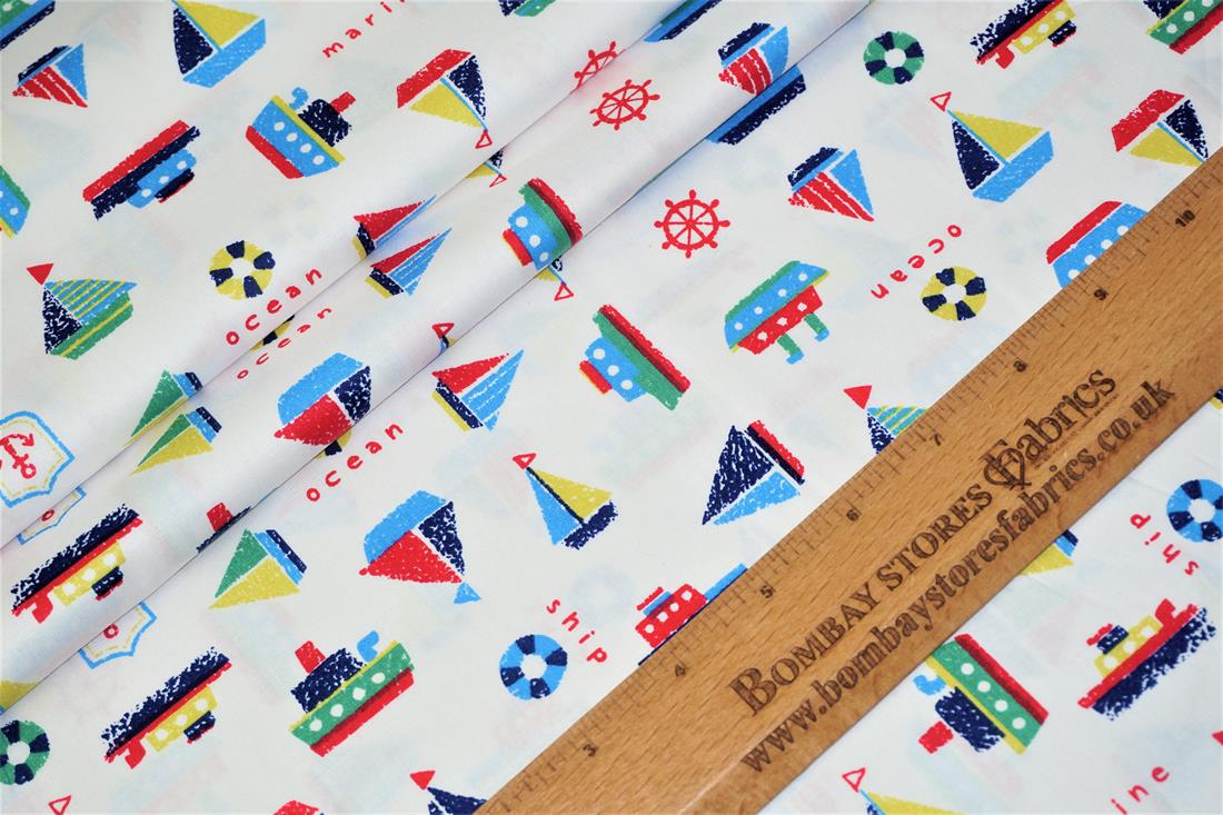 White Printed Cotton Fabrics