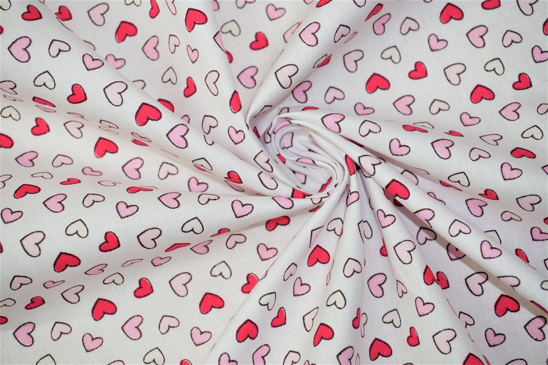 White Cotton Love Hearts