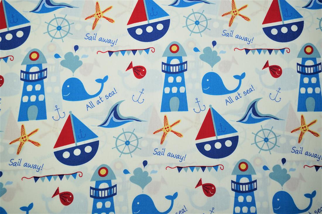 Blue Printed Cotton Fabrics