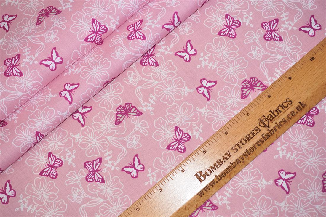 Pink Printed Cotton Fabrics