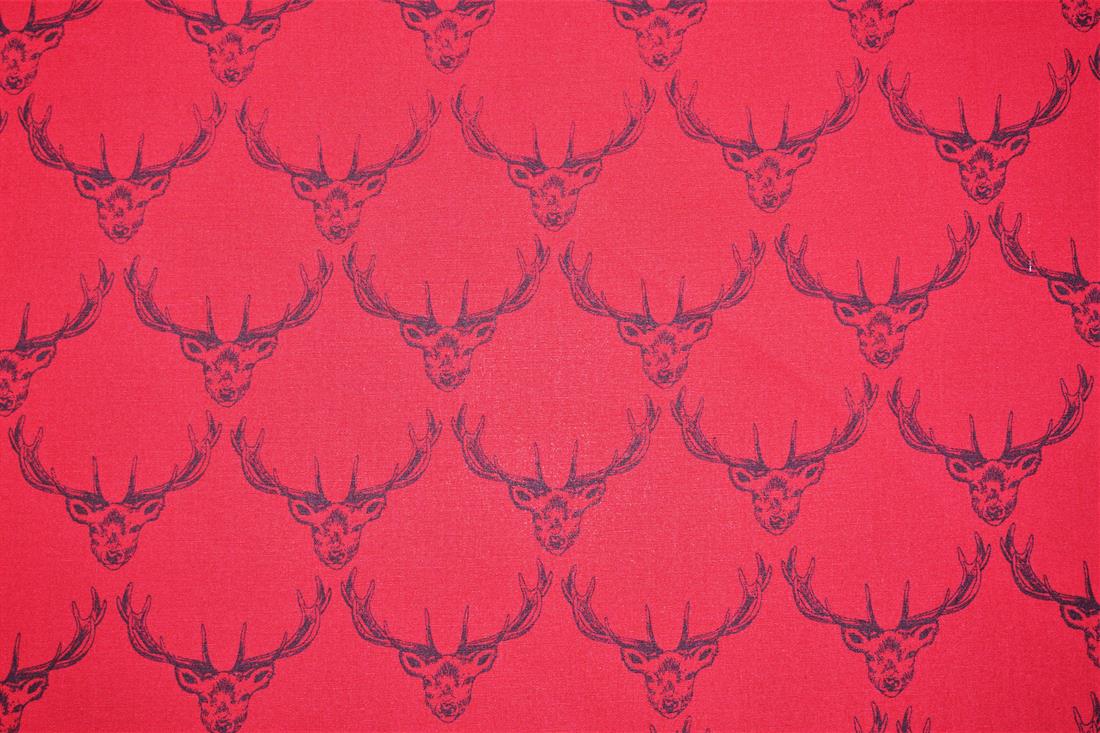 Red Printed Cotton Fabrics