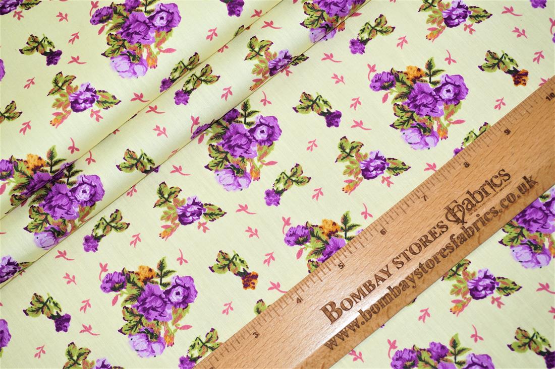 Dark Cream Printed Cotton Fabrics