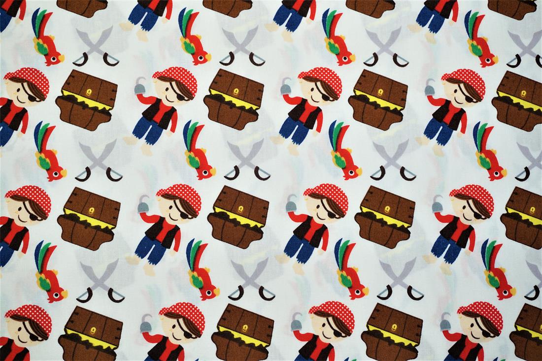 White Printed Cotton Fabrics