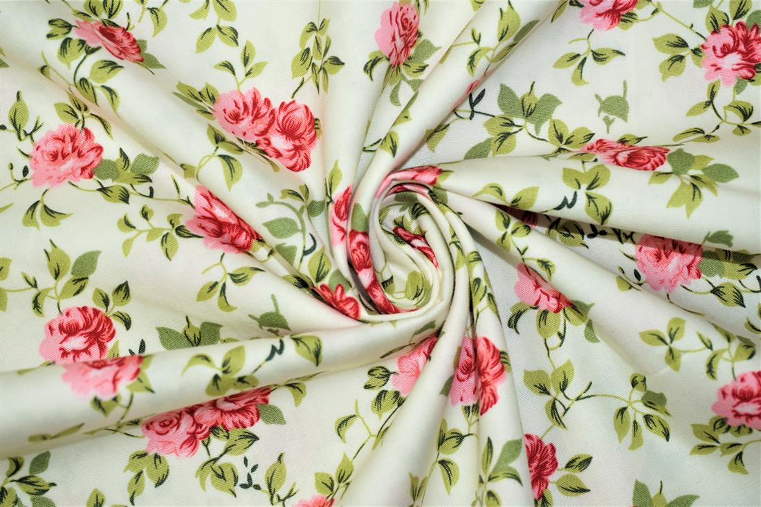 Cream Cotton Rose