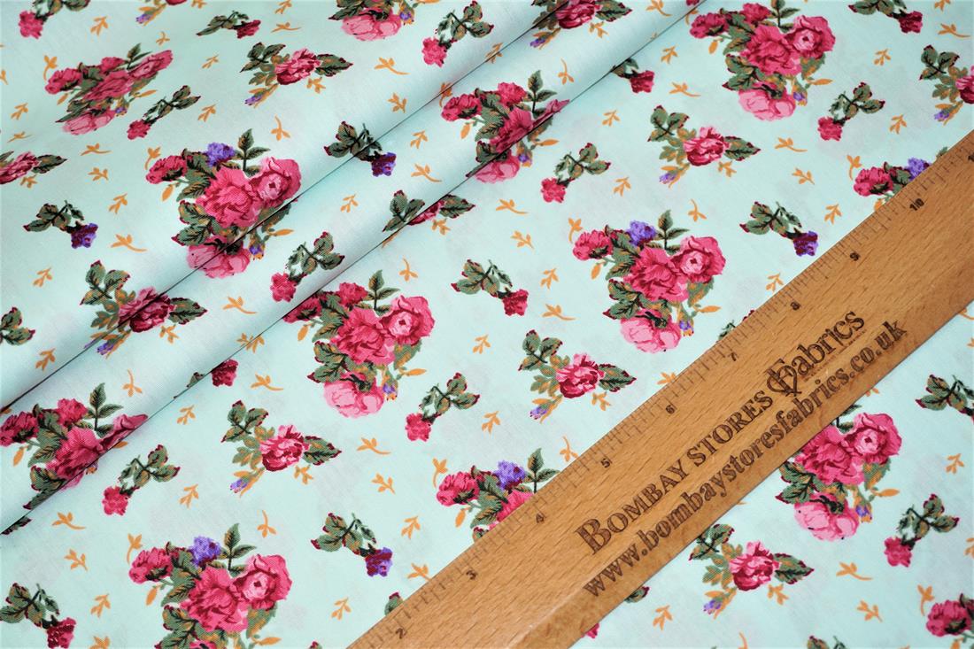 Blue Printed Cotton Fabrics