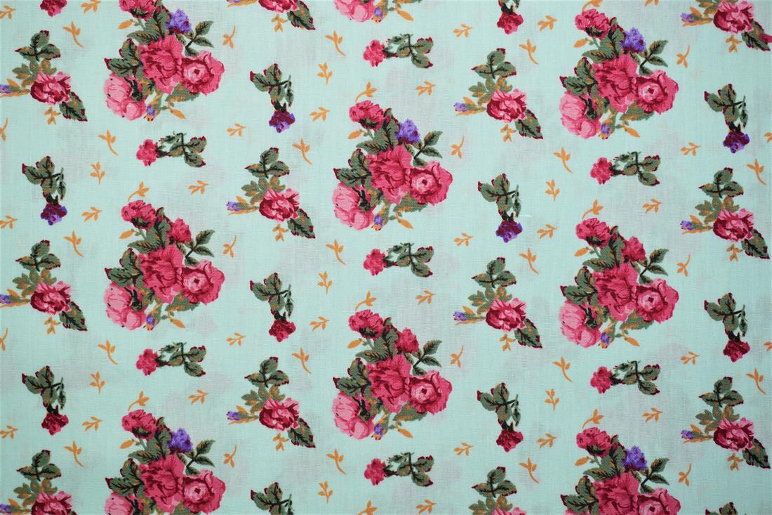 Blue Printed Cotton Fabrics