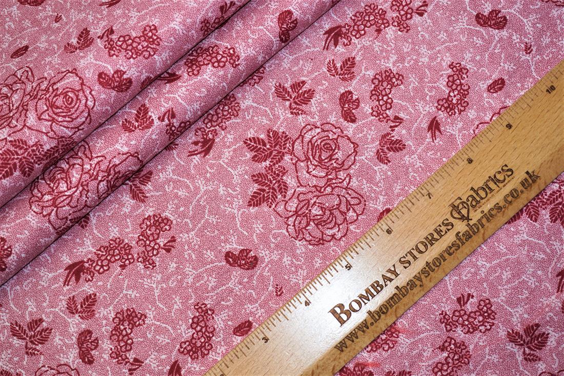 Pink Printed Cotton Fabrics
