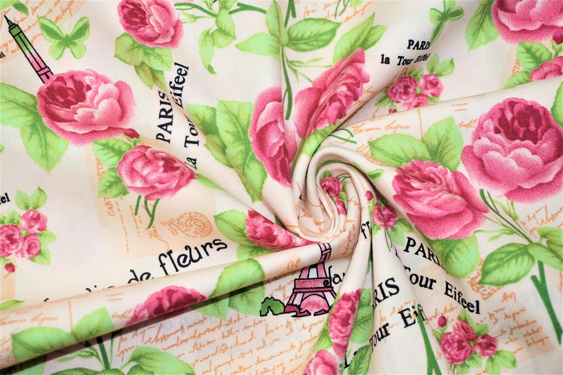 Pink Printed Cotton Fabrics