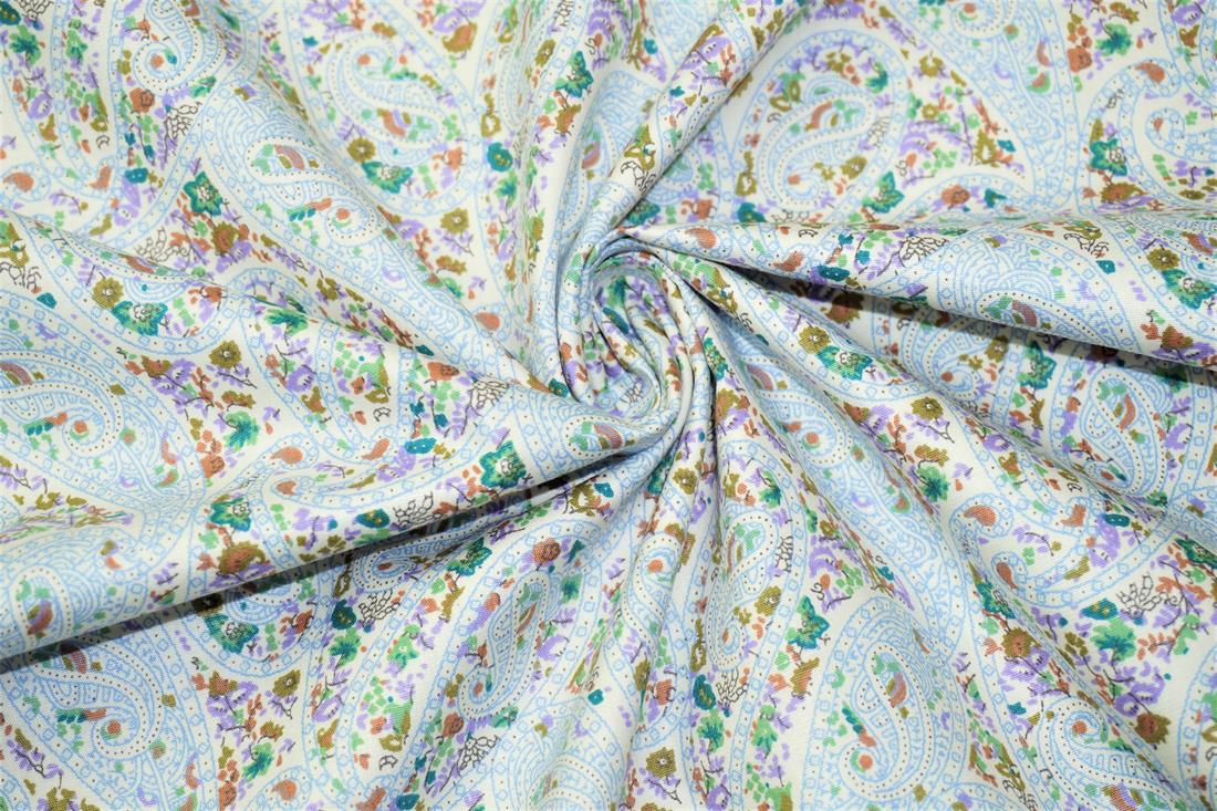 Blue Printed Cotton Fabrics
