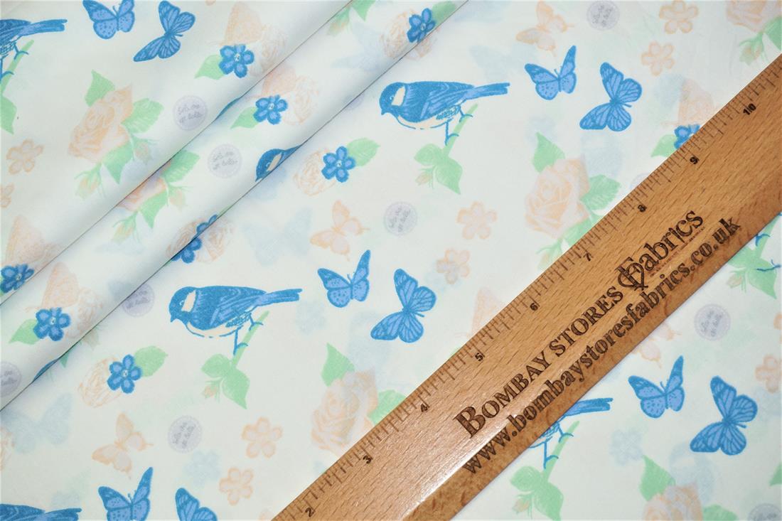 White Printed Cotton Fabrics