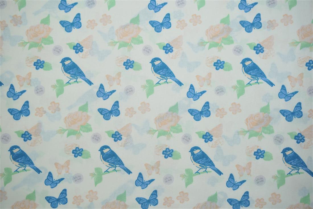 White Printed Cotton Fabrics