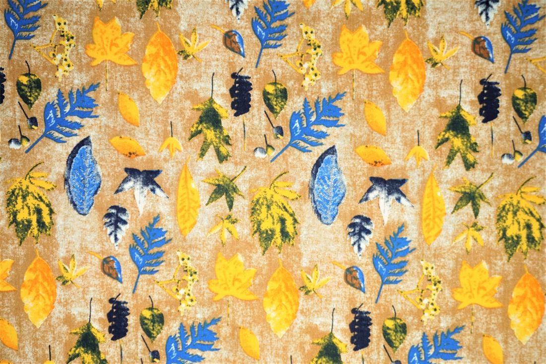 Yellow Printed Cotton Fabrics