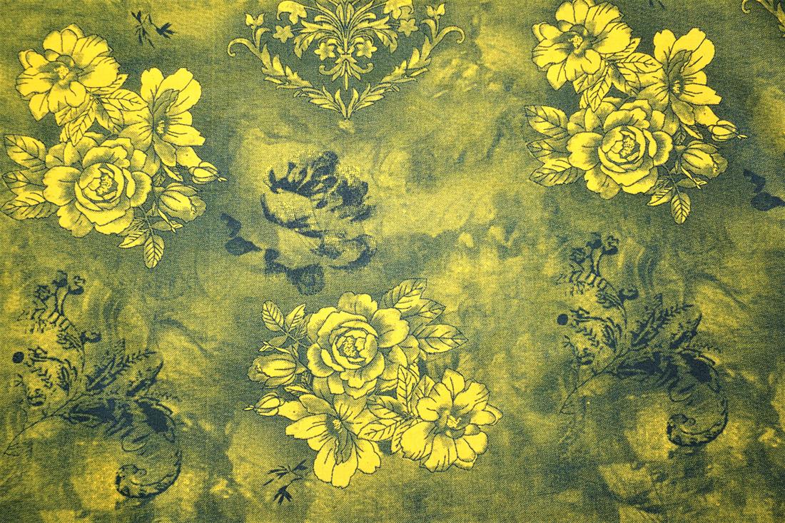 Yellow Printed Cotton Fabrics