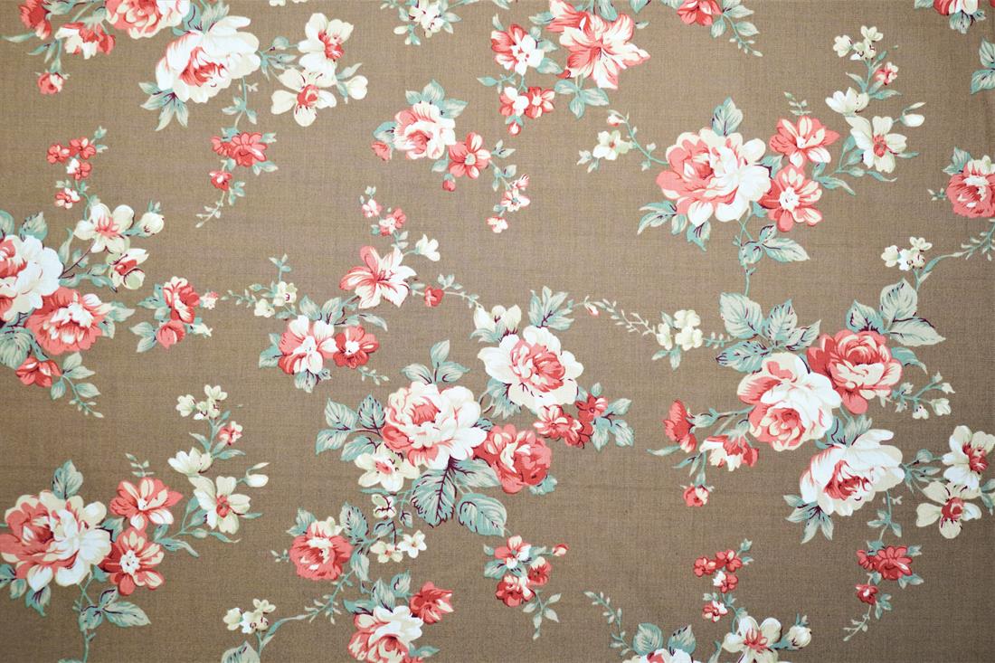 Brown Printed Cotton Fabrics