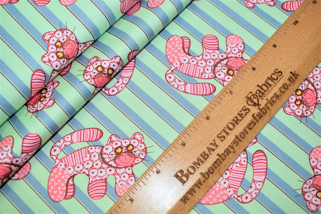 Green Printed Cotton Fabrics