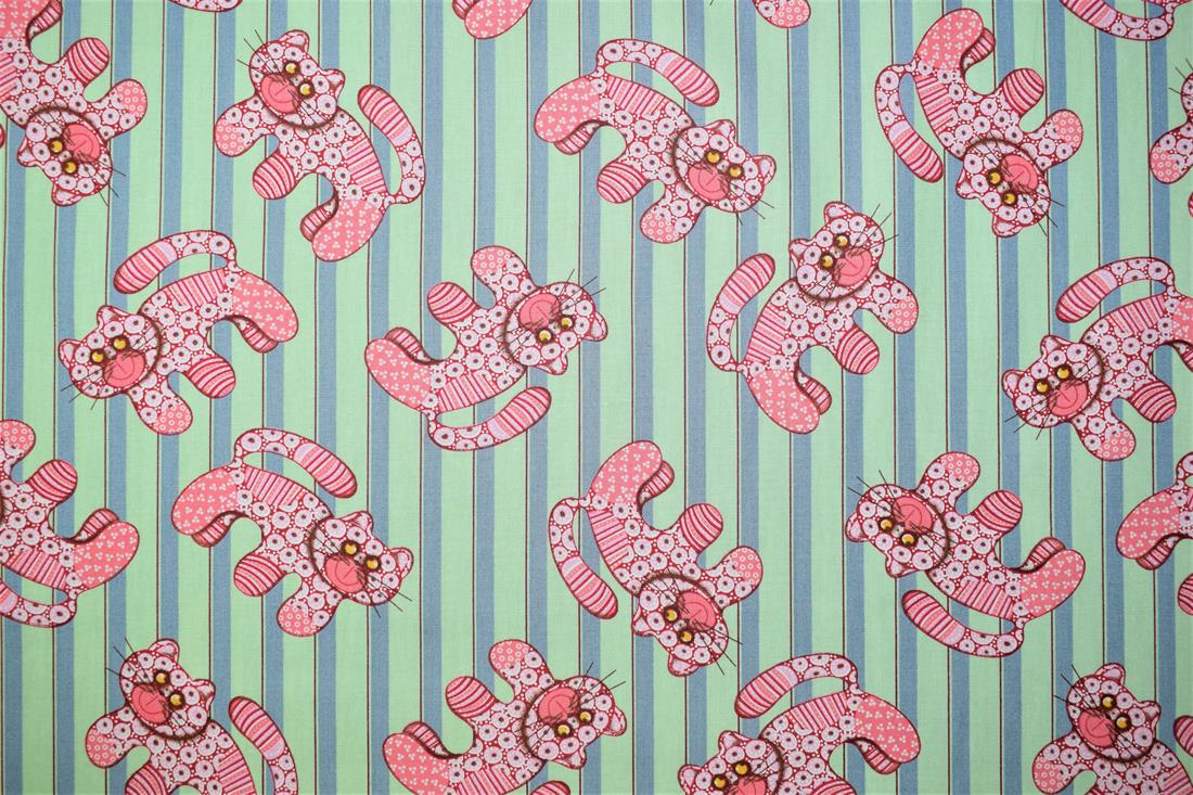 Green Printed Cotton Fabrics