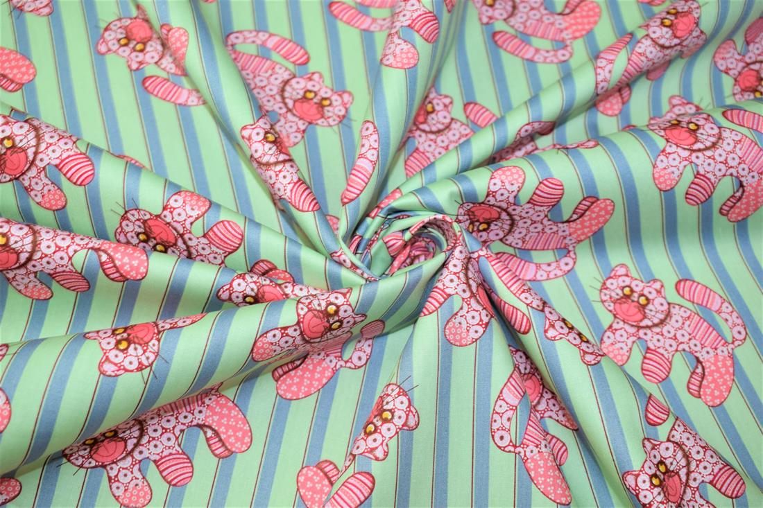 Green Printed Cotton Fabrics