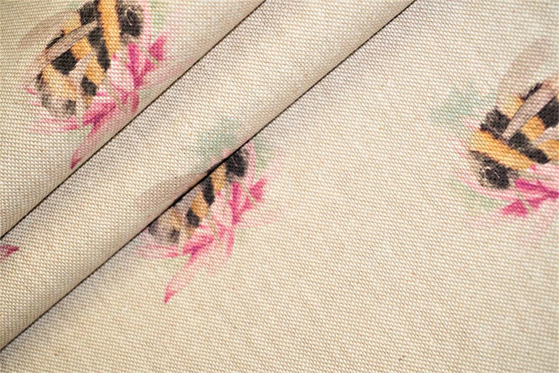 Natural Digital Print Linen Bombini All Over