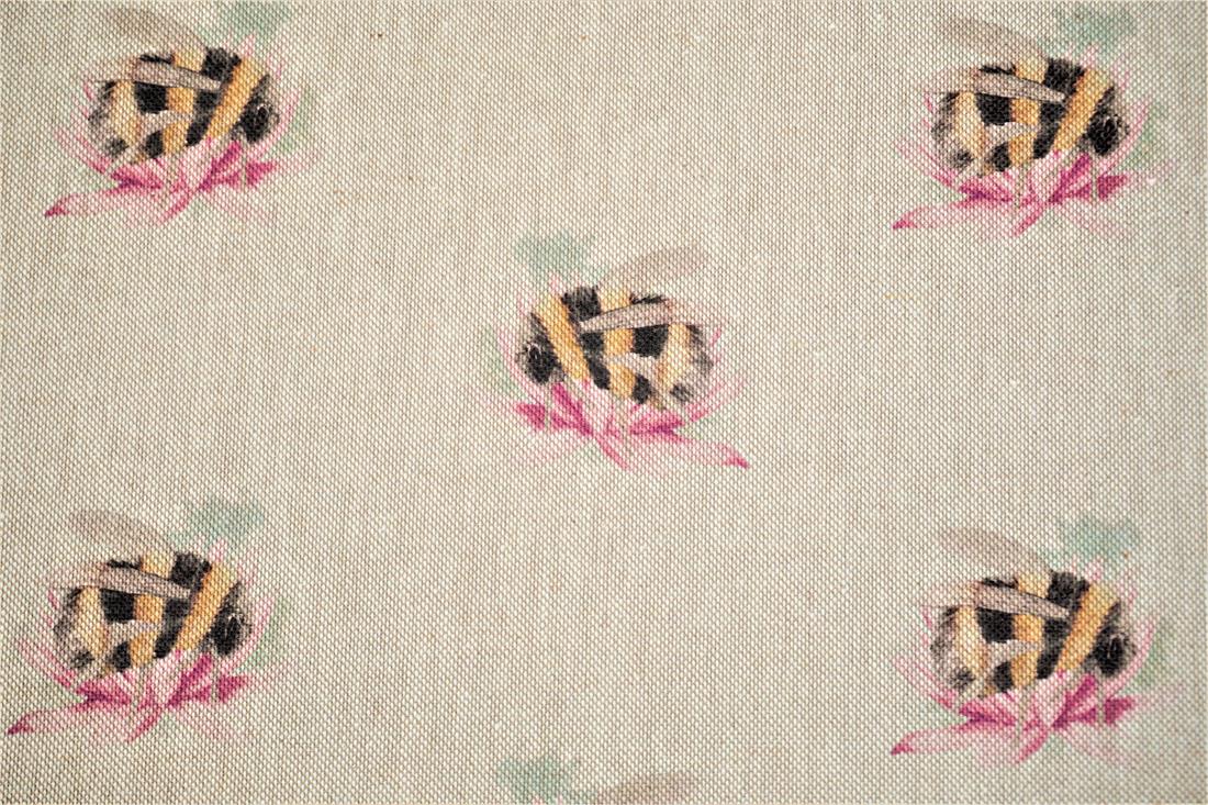 Natural Digital Print Linen Bombini All Over