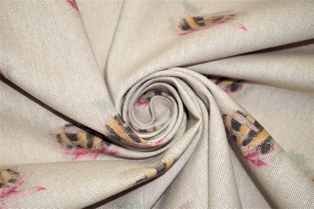 Natural Digital Print Linen Bombini All Over