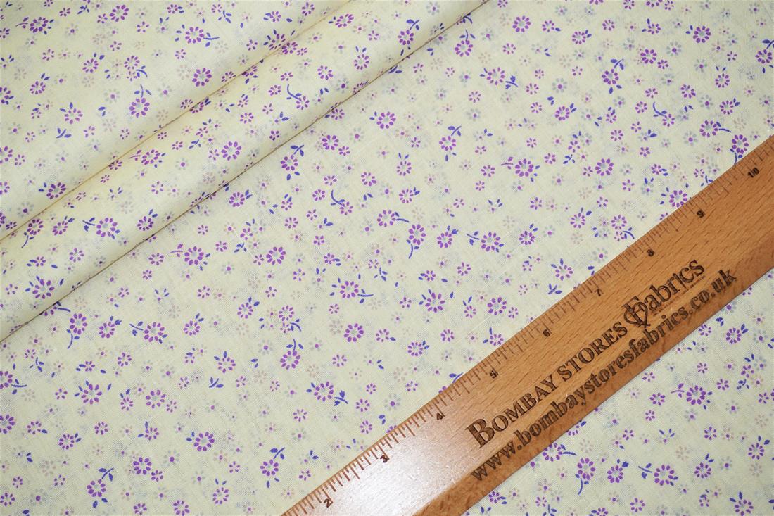 Cream Printed Cotton Fabrics