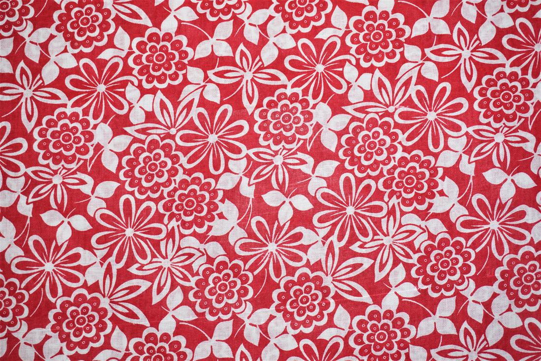 Red Printed Cotton Fabrics