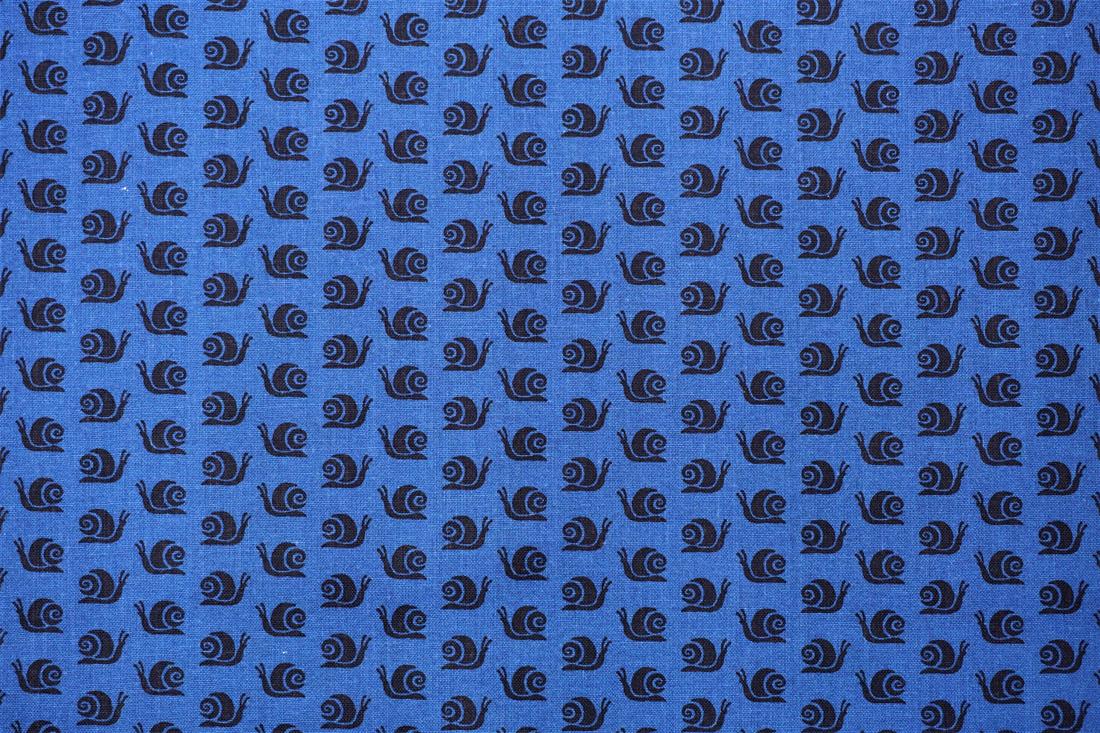 Blue Printed Cotton Fabrics