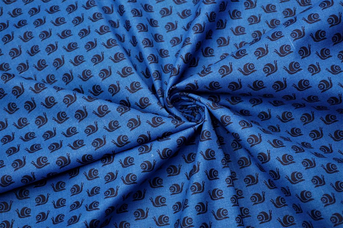Blue Printed Cotton Fabrics