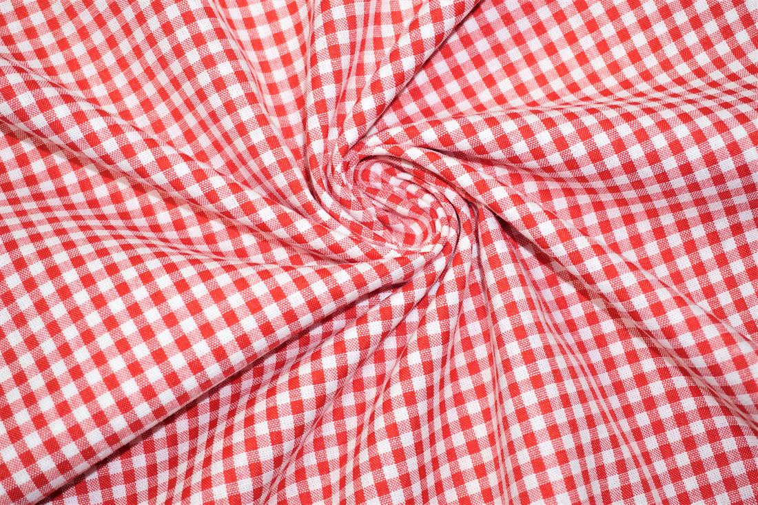 Red Cotton Printed Poly Cottons