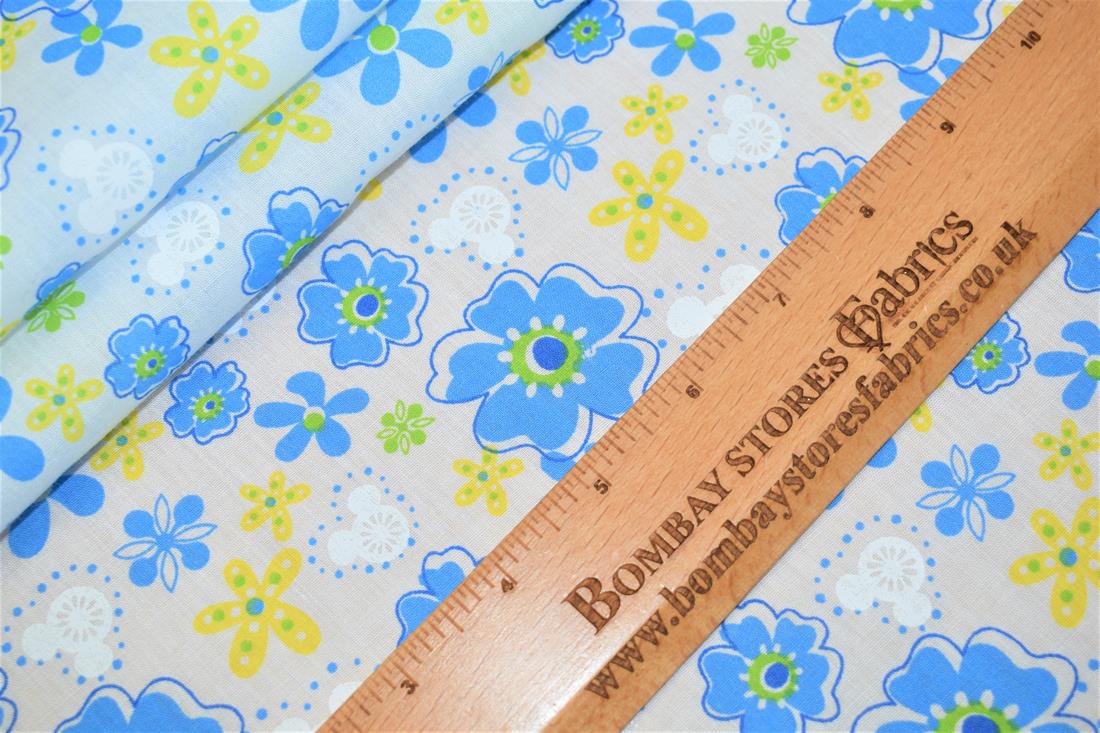Blue Cotton Daisy Flower