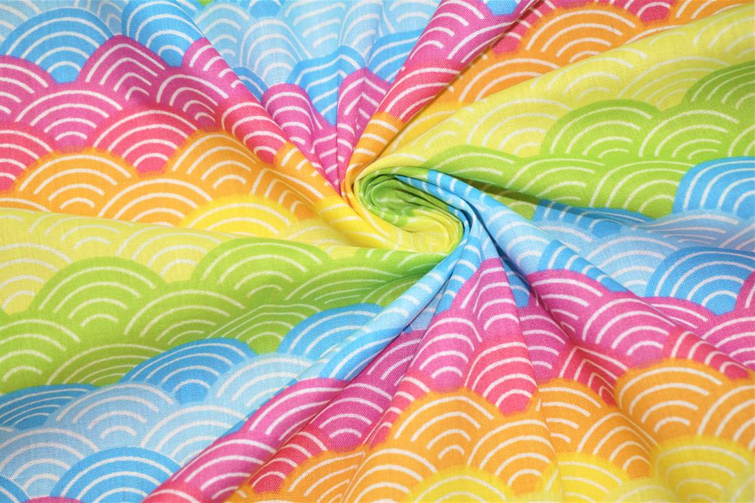 Bright Multicolour Cotton Printed Poly Cottons