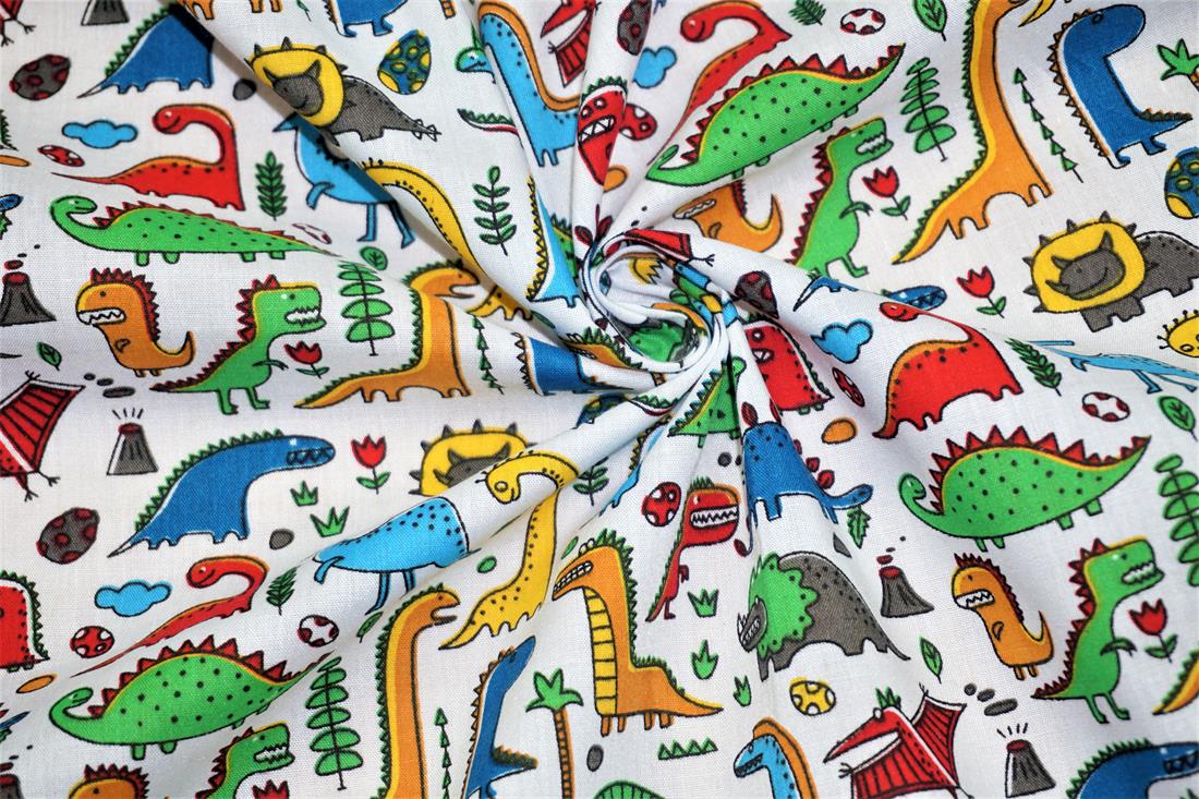 White Cotton Printed Poly Cottons