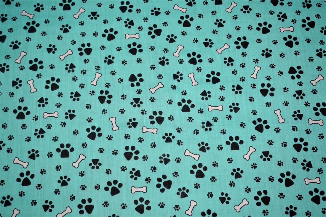 Aqua Cotton Printed Poly Cottons
