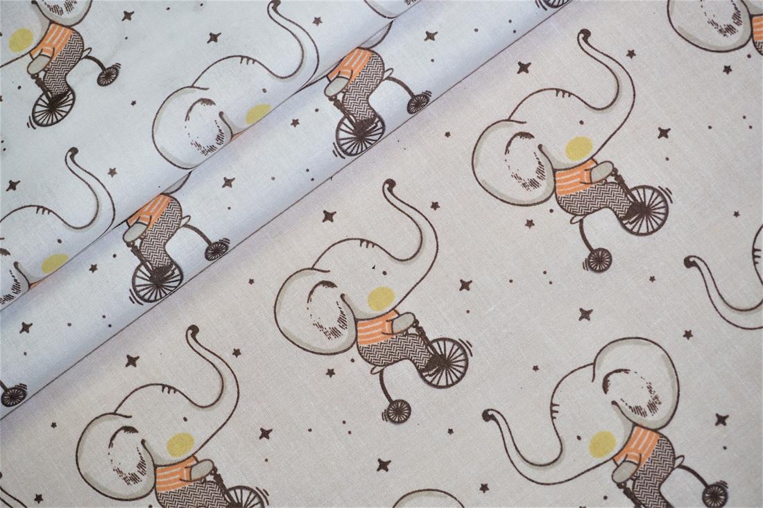 White Cotton Printed Poly Cottons