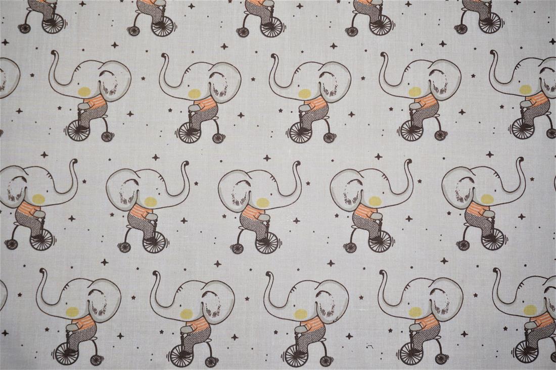 White Cotton Printed Poly Cottons